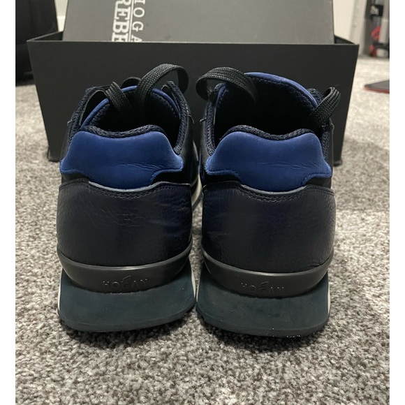 Hogan navy suede with leather trim runner - Picture 3 of 5